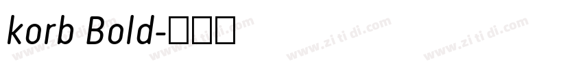 korb Bold字体转换